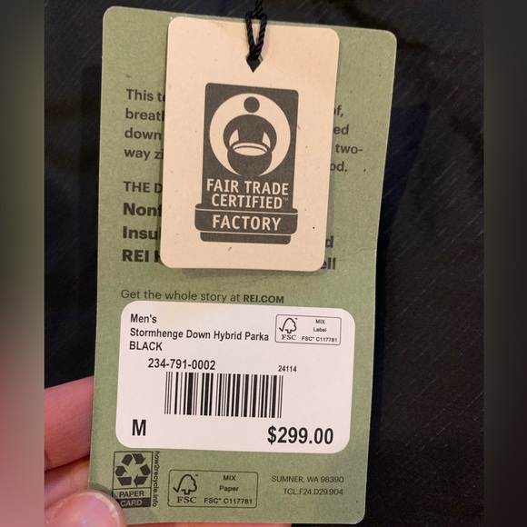 NWT REI Stormhenge Down Hyrbid Parka. Size Medium - Picture 11 of 14